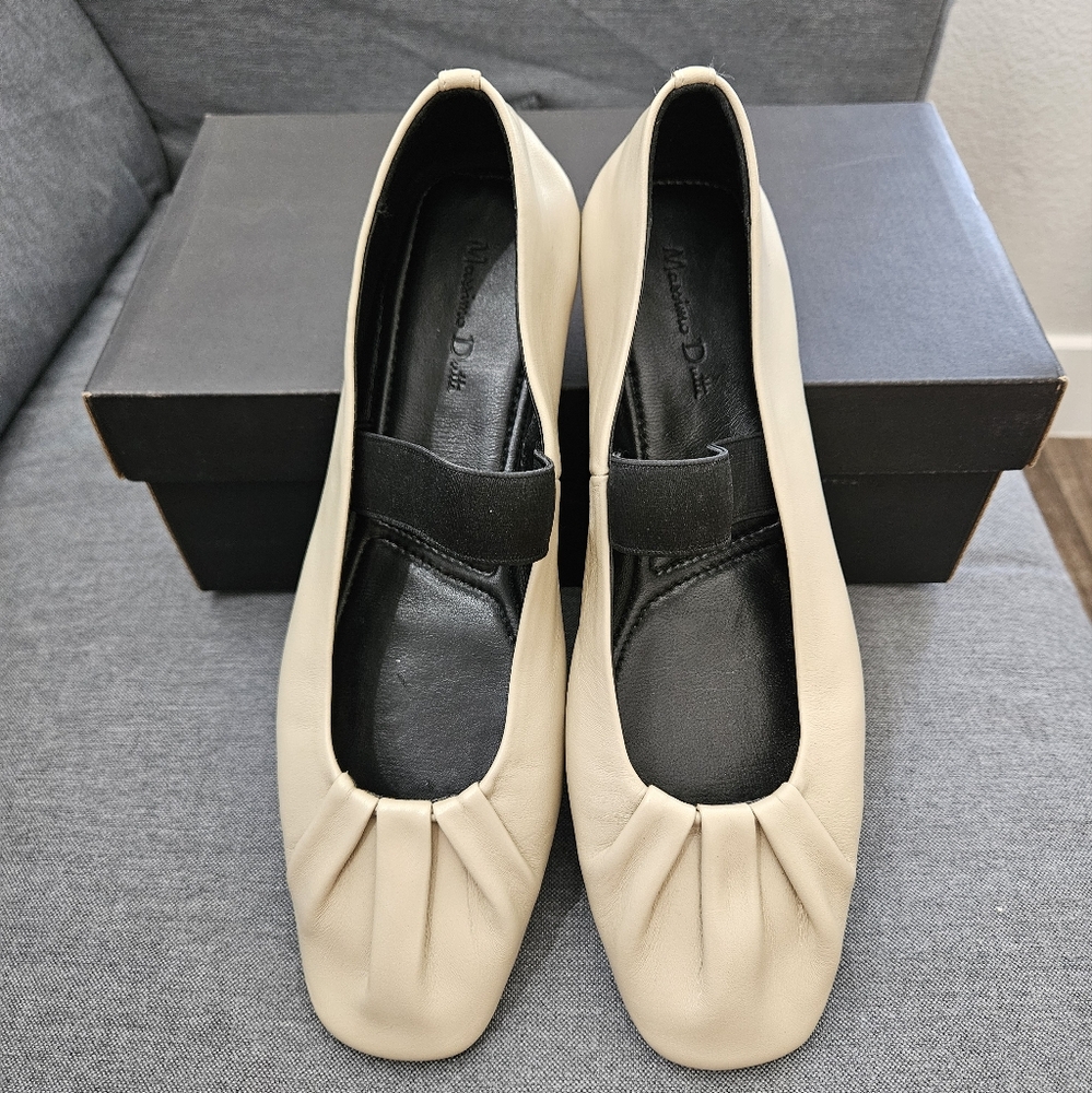 NWOT Massimo Dutti Leather Ballet Flats (EU 40)